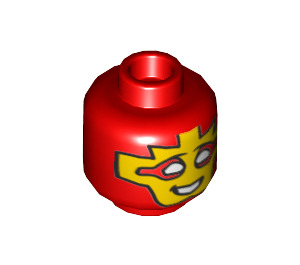 LEGO Red Mister Miracle Minifigure Head (Recessed Solid Stud) (3626 / 66055)
