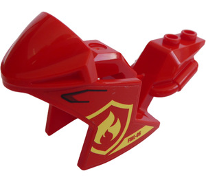 LEGO Red Motorcycle Fairing with "FIRE-05" and Fire Logo (on both sides) Sticker (18895)