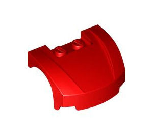 LEGO Red Mudgard Bonnet 3 x 4 x 1.3 Curved (98835)
