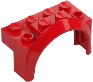 LEGO Rosso Parafango Mattoncino 2 x 4 x 2 con Ruota Arco (3387)