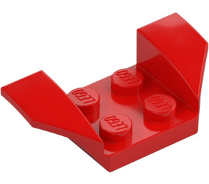 LEGO Rood Spatbord Plaat 2 x 2 met Flared Wiel Arches (41854)