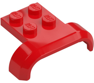 LEGO Red Mudguard Plate 2 x 2 with Shallow Wheel Arch (28326)