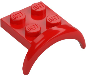 LEGO Red Mudguard Plate 2 x 2 with Wheel Arch (49097)