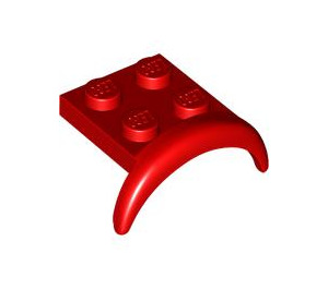 LEGO Red Mudguard Plate 2 x 2 with Wheel Arch (49097)