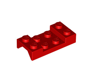 LEGO Red Mudguard Plate 2 x 4 with Arch without Hole (3788)