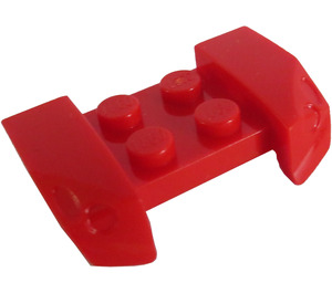 LEGO Red Mudguard Plate 2 x 4 with Overhanging Headlights (44674)