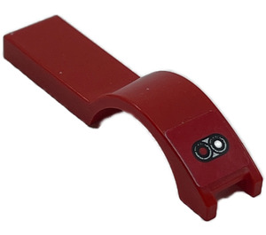 LEGO Red Mudguard Tile 1 x 4.5 with Taillights (Left) Sticker (50947)