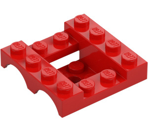 LEGO Červená Blatník Vozidlo Základna 4 x 4 x 1.3 (24151)