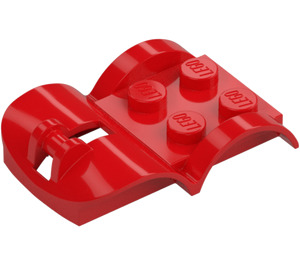 LEGO Rosso Parafango Veicolo Base con 2 x 2 Piastra (3400)