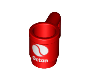 LEGO rot Becher mit Octan Logo (3899 / 16259)