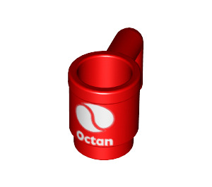 LEGO Rot Becher mit Octan Logo (3899 / 16259)