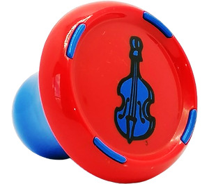 LEGO Rood Muziek Composer Geluid plug met contrabass Patroon (43004)