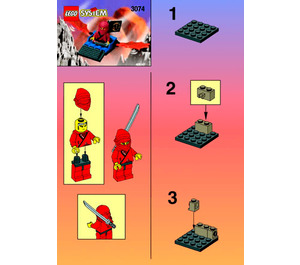 LEGO rot Ninja's Drachen Glider 3074 Instructions