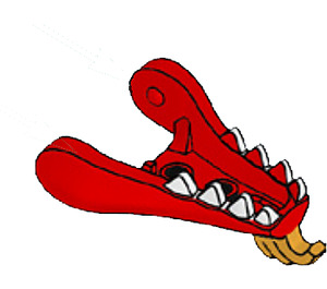 LEGO rouge Ninjago Dragon Diriger Lower Jaw avec Light Orange Beard