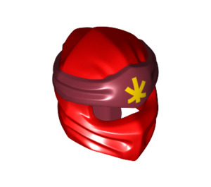 LEGO rouge Ninjago Wrap avec Dark rouge Headband avec Jaune Ninjago Logogram (40925 / 51543)