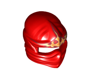 LEGO Red Ninjago Wrap with Ridged Forehead with Fire Energy Symbol (10656 / 98133)