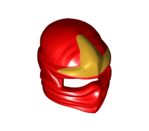 LEGO Red Ninjago Wrap with Ridged Forehead with Gold (25393 / 99305)