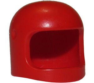 LEGO Red Old Helmet with Thin Chinstrap, Undetermined Dimples