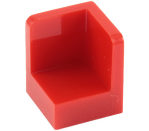 LEGO rot Panel 1 x 1 Ecke mit Abgerundete Ecken (6231)