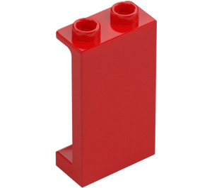 LEGO Rojo Panel 1 x 2 x 3 con soportes laterales - Espigas huecas (35340 / 87544)