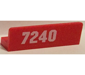 LEGO Rood Paneel 1 x 4 met Afgeronde hoeken met '7240' Sticker (15207)