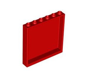 LEGO rouge Panneau 1 x 6 x 5 (35286 / 59349)