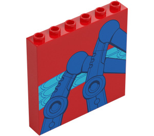 LEGO Red Panel 1 x 6 x 5 with Spider Legs Right (59349 / 102265)