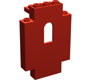 LEGO Red Panel 2 x 5 x 6 with Window (4444)