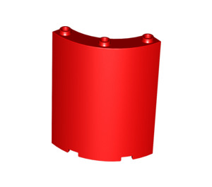 LEGO Red Panel 4 x 4 x 6 Curved (30562 / 35276)