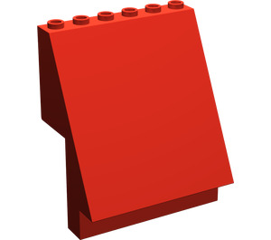 LEGO Red Panel 6 x 4 x 6 Sloped (30156)
