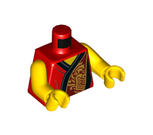 LEGO Rød Percussionist Minifig Torso (973 / 76382)