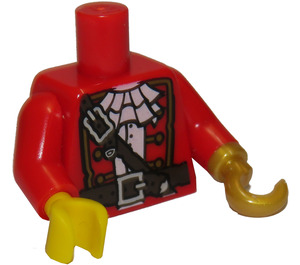 LEGO Rood Pirate Captain Torso (973 / 10895)