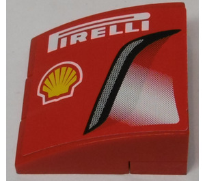 레고 빨간색 'PIRELLI', Shell Logo, Air Intake (Left) Stickered Assembly