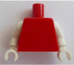 LEGO Red Plain Minifig Torso with White Arms and White Hands (76382 / 88585)