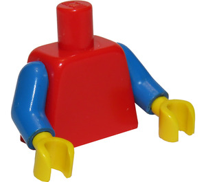 LEGO Red Plain Torso with Blue Arms and Yellow Hands (973 / 76382)