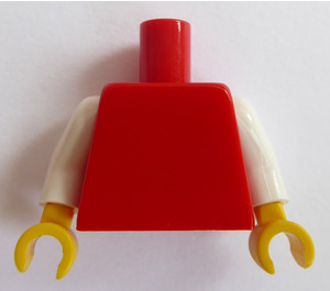 LEGO Rood Vlak Torso met Wit Armen en Geel Handen (76382 / 88585)