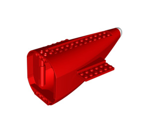 LEGO rouge Avion Fin 8 x 16 x 7 avec rouge Base (54654)
