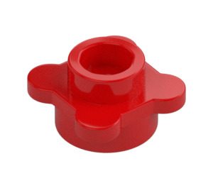 LEGO Rood Plaat 1 x 1 Rond met Bloem Bloemblaadjes (28573 / 33291)