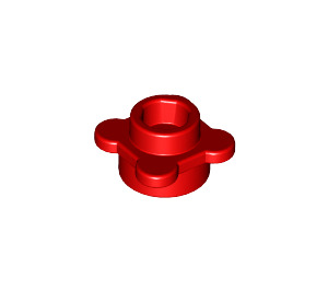 LEGO rouge assiette 1 x 1 Rond avec Fleur Pétales (28573 / 33291)