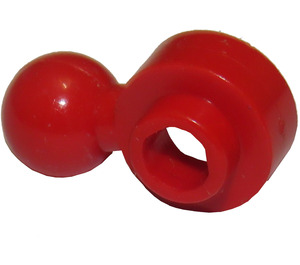 LEGO Rood Plaat 1 x 1 Rond met Trekhaakkogel (Zeshoekig gat) (3614)