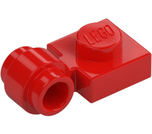 LEGO Rood Plaat 1 x 1 met Klem (Dikke ring) (4081 / 41632)