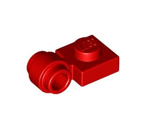 LEGO rot Platte 1 x 1 mit Clip (Dicker Ring) (4081 / 41632)