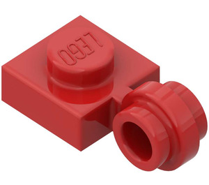 LEGO Rood Plaat 1 x 1 met Klem (Dunne ring) (4081)