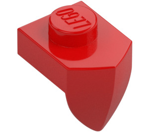 LEGO Red Plate 1 x 1 with Downwards Tooth (15070)