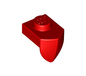 LEGO Red Plate 1 x 1 with Downwards Tooth (15070)
