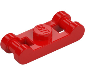 LEGO Rot Platte 1 x 1 mit Zwei Stange Griffe (78257)