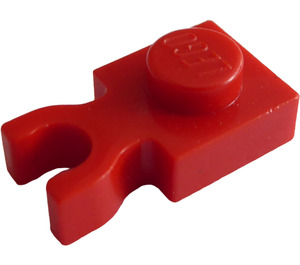 LEGO Red Plate 1 x 1 with Vertical Clip (Thick 'U' Clip) (4085 / 60897)