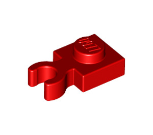 LEGO Red Plate 1 x 1 with Vertical Clip (Thin 'U' Clip) (4085 / 60897)