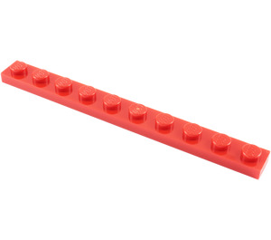 LEGO Red Plate 1 x 10 (4477)