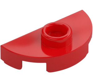 LEGO Red Plate 1 x 2 Round Semicircle (1745)